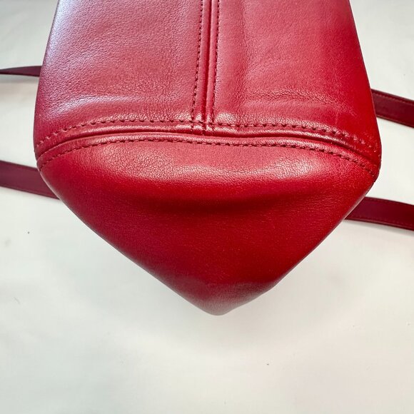 Coach Vintage Soho Waverly Buckle Bag 1999 Dominican Republic Brass & Red 4157 - Picture 10 of 16